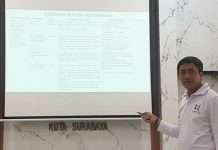 Irvan Wahjudrajat Kepala Dinas Perumahan Rakyat dan Kawasan Permukiman serta Pertanahan (DPRKPP) Kota Surabaya saat memeparkan kontrak kinerja Jumat (01/07/2022)