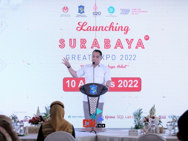 Wali Kota Eri Cahyadi saat melaunching Surabaya Great Expo