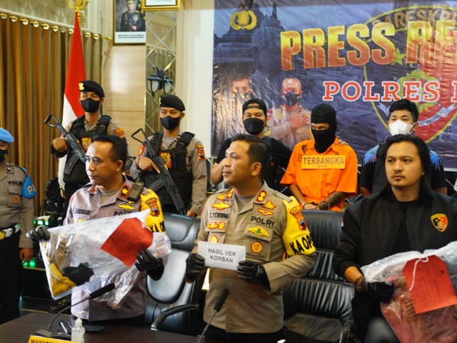 Press release penangkapan pelaku pencabulan dan penyekapan