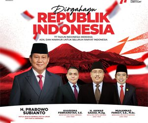 DPD Gerindra Jatim Mengucapkan Dirgahayu Republik Indonesia ke 77