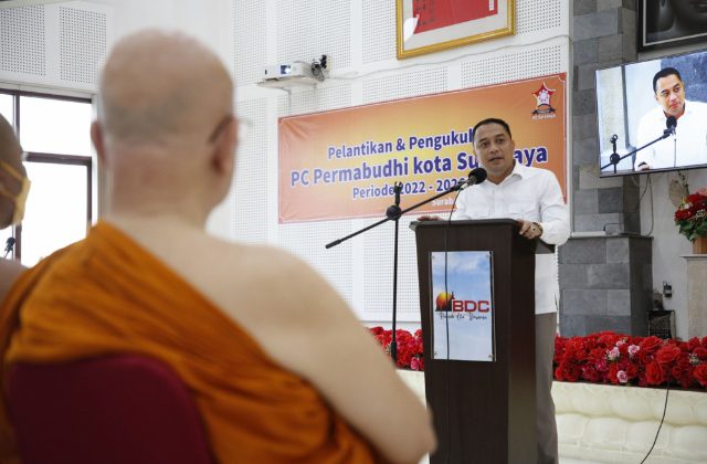 Lantik PC Persatuan Umat Buddha Indonesia – Surabaya, Wali Kota Eri Cahyadi Ajak Perkuat Toleransi