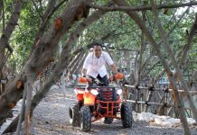 Wali Kota Eri cahyadi saat menjajal jalur ATV yang akan menjadi salah satu wahana di eco wisata