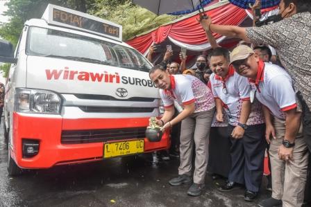 Wali Kota Surabaya saat peluncuran Feeder