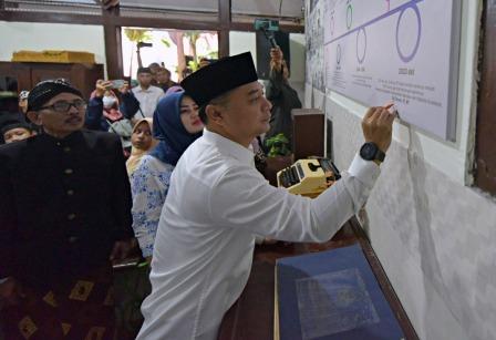 Wali Kota Eri Cahyadi didampingi wakil ketua DPRD Kota Surabaya saat peresmian nama SDN Sulung menggantikan SDN Alun-alun Congtong