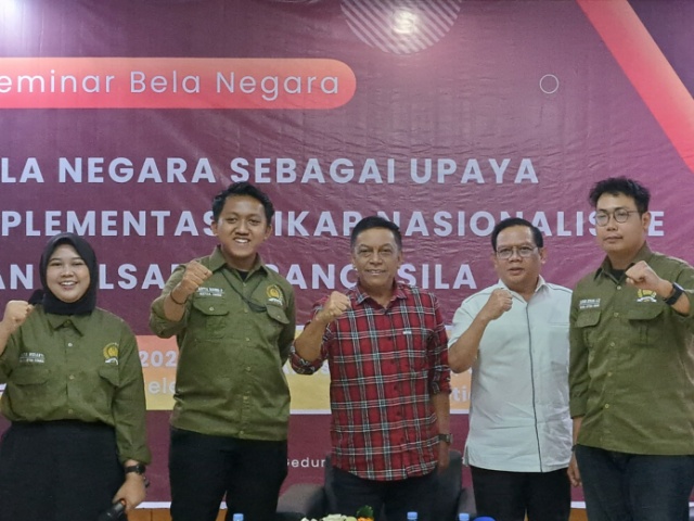Seminar Bela Negara yang digelar Majelis Permusyawaratan Mahasiswa (MPM) Universitas Negeri Surabaya (Unesa), pada Sabtu (16/09/2023)