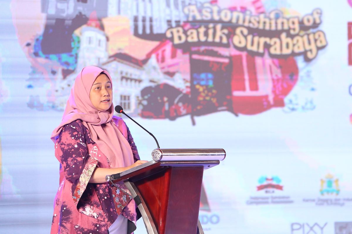 Kepala Dinas Koperasi Usaha Kecil dan Menengah dan Perdagangan (Dikopumdag) Kota Surabaya, Dewi Soeriyawati saat penutupan great expo