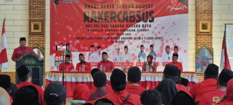 Rakercabsus Se Madura, PDIP Jatim : Kader Wajib Menangkan Risma-Gus Hans di Pilgub 2024