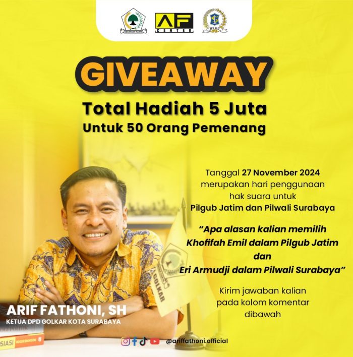 Golkar Surabaya Mulai Geber Sosialisasi Paslon Khofifah-Emil dan Eri-Armuji di Medsos