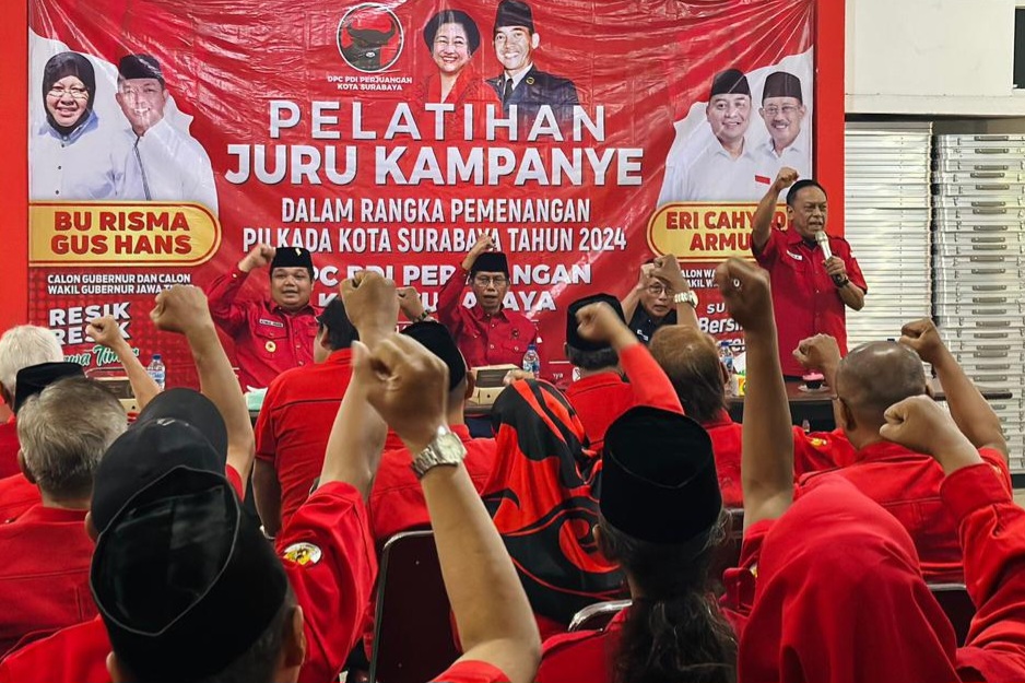 PDIP Surabaya Jalankan Mesin Pemenangan, Gas Pol Kampanye Risma-Gus Hans No 3 dan Eri-Armuji No 1