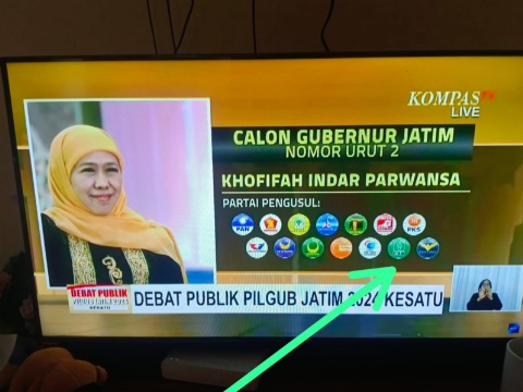 PKB Kecewa Lambangnya Tercatat di Jajaran Partai Pengusung Paslon Nomor 2 di Debat Pilgub Jatim 1
