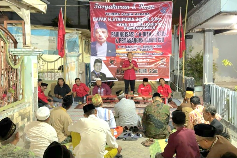 Reses di Sememi, Saifudin Zuhri Diwaduli Soal Fasum Milik Pengembang yang Belum Diserahkan Ke Pemkot