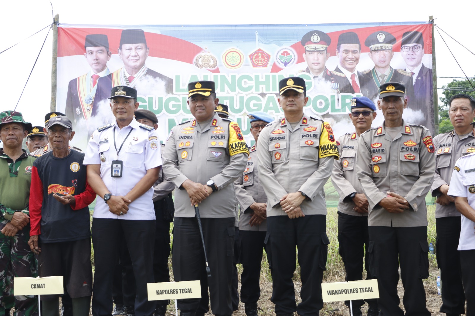 Polres Tegal Dukung Ketahanan Pangan, Luncurkan Gugus Tugas Polri dan Tanam Jagung