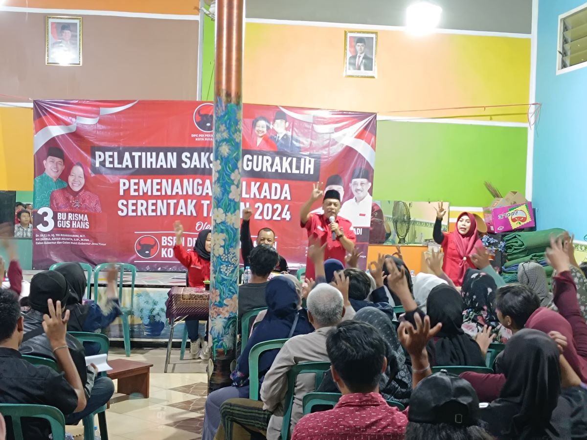 PDIP Surabaya Gelar Pelatihan Saksi-Guraklih di Bulak, Mantapkan Pemenangan Eri-Armuji dan Risma-Gus Hans