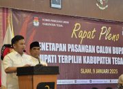 KPU Tetapkan Ischak-Kholid sebagai Bupati dan Wakil Bupati Kabupaten Tegal Terpilih