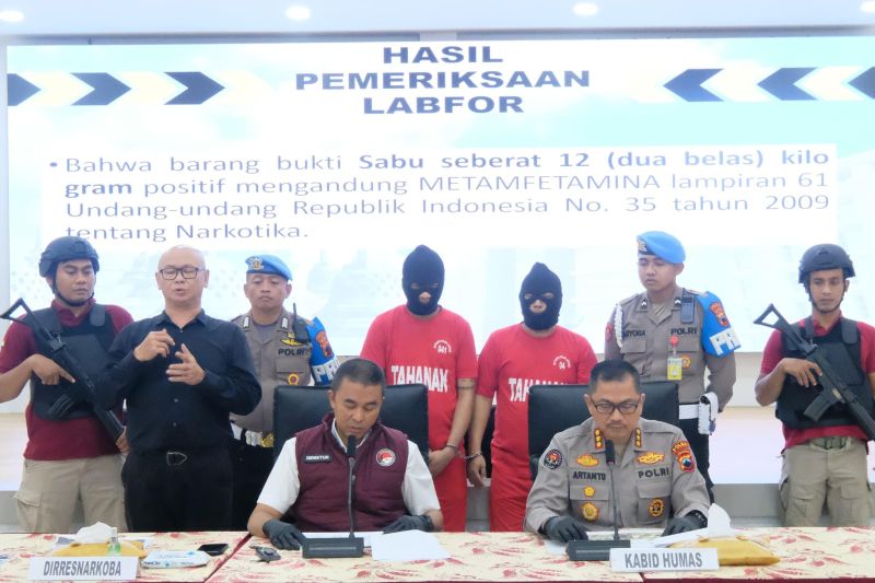 Polda Jawa Tengah Sukses Ungkap Kasus Narkotika jenis sabu Seberat 12 Kilogram