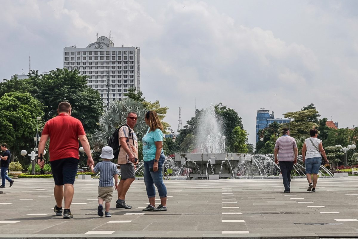 Foto Dokumentasi kunjungan turis ke Balai Kota.