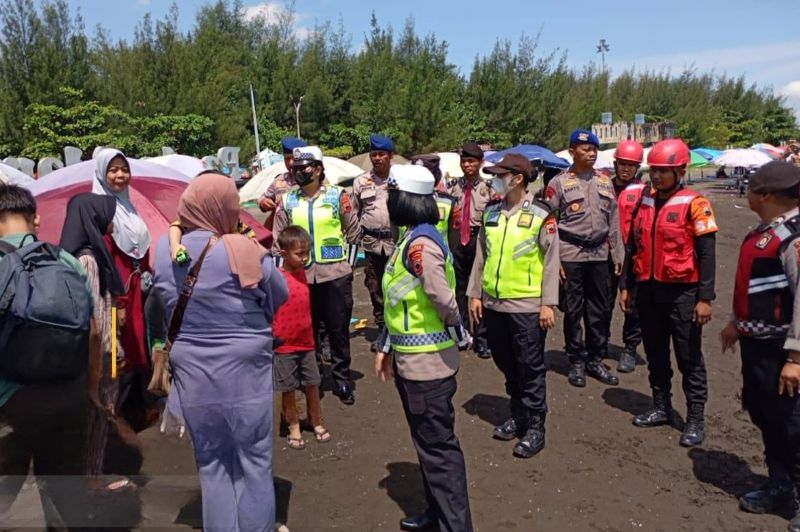 Beri Rasa Nyaman Wisatawan, Polres Tegal Kota Gelar Pengamanan Tempat Wisata dimomen Libur lebaran