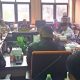 Terganjal Kondisi bangunan GSG - Rapat Pansus Pansus Pembahasan Penghapusan/Pemindahtanganan Sebagian Tanah Aset PD Pasar Surya di Komisi A DPRD Kota Surabaya Rabu (16/04) Foto Hadi