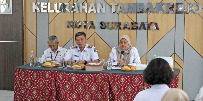 Musyawarah Kelurahan Khusus (Muskelkus) pembentukan Koperasi Merah Putih Kelurahan Tambakrejo, Rabu (30/4/2025).