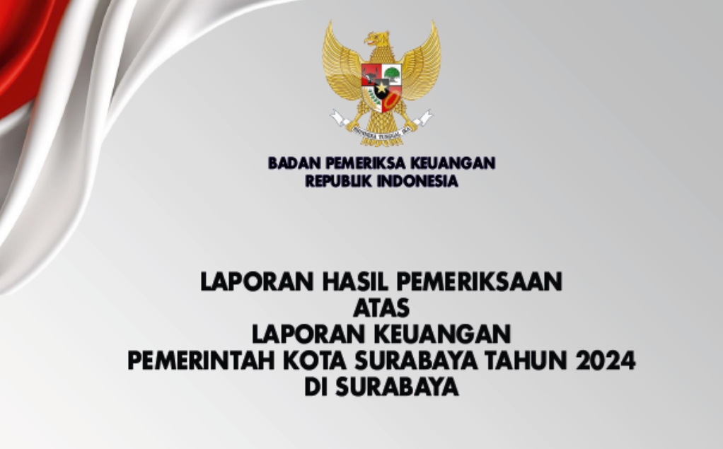 Foto tangkapan layar LHP LKPD Kota Surabaya Tahun 2024. Istimewa