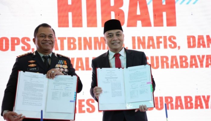 HUT Ke-79 Bhayangkara, Pemkot Surabaya Hibahkan Gedung Kepada Polrestabes Surabaya