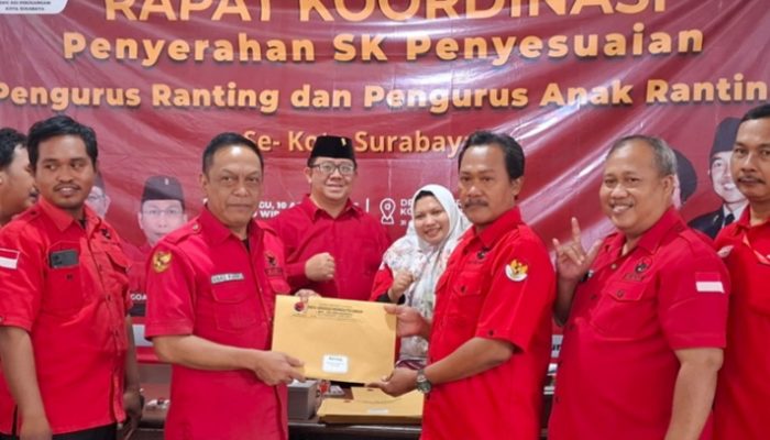 Pasca Kongres VI, PDIP Surabaya Tancap Gas Gelar Penyesuaian Pengurus Akar Rumput