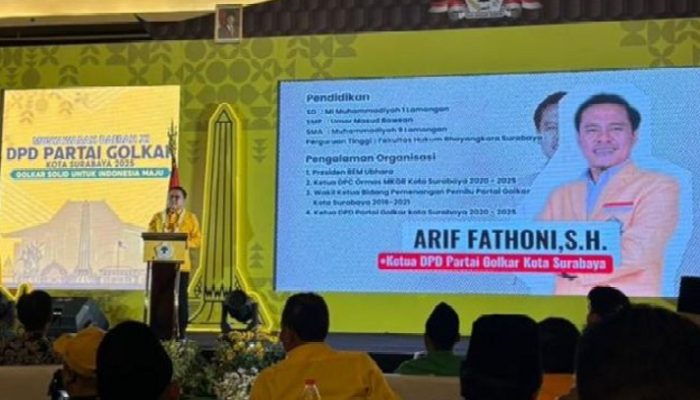 Arif Fathoni Tutup Masa Jabatan, Titip Pesan Persatuan dan Target Pemilu 2029 untuk Golkar Surabaya