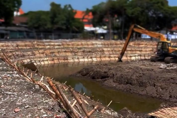 dok. Proses pembangunan bozem/ foto Diskominfo Surabaya