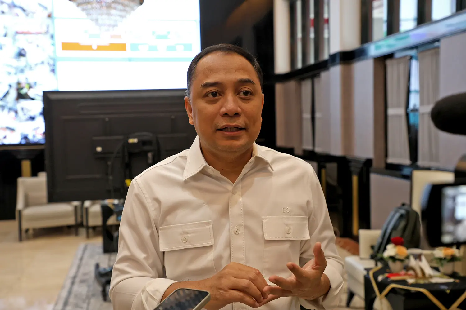 Wali kota Eri Cahyadi seusai Rakor MBG