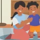 Ilustrasi ibu dan anak