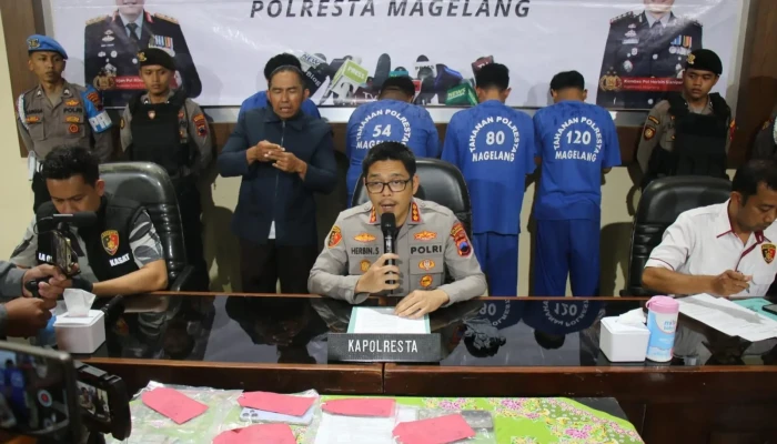 Culik Ibu dan Anak, Empat Pelaku Diciduk Satreskrim Polresta Magelang