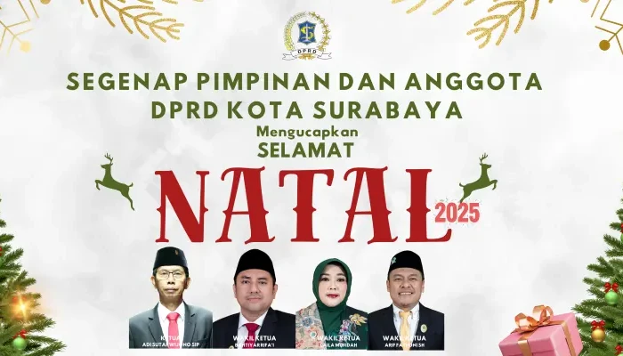 Segenap Pimpinan dan Anggota DPRD Kota Surabaya Mengucapkan Selamat Natal