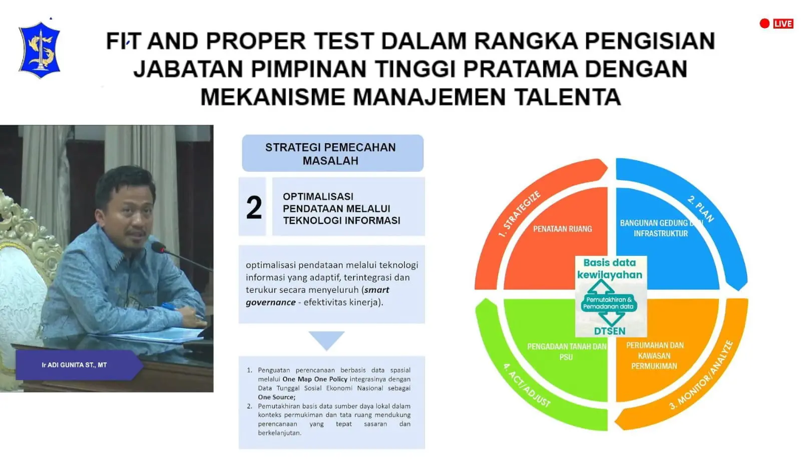 Adi Gunita Usung Digitalisasi dan Big Data di DPRKPP Surabaya dalam Seleksi Kepala DPRKPP