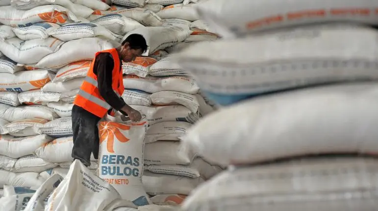 Ilustrasi beras bulog