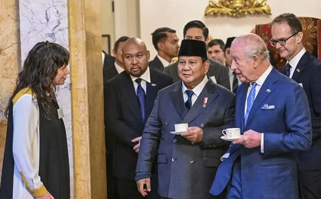 Prabowo dengan raja Charles III