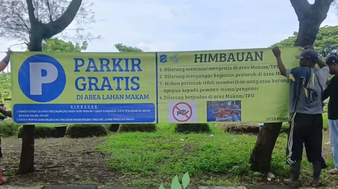 DLH Surabaya Tegaskan Parkir di Area Makam Gratis