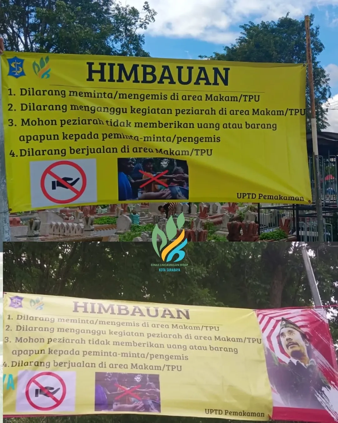 dok. pemasangan banner di TPU