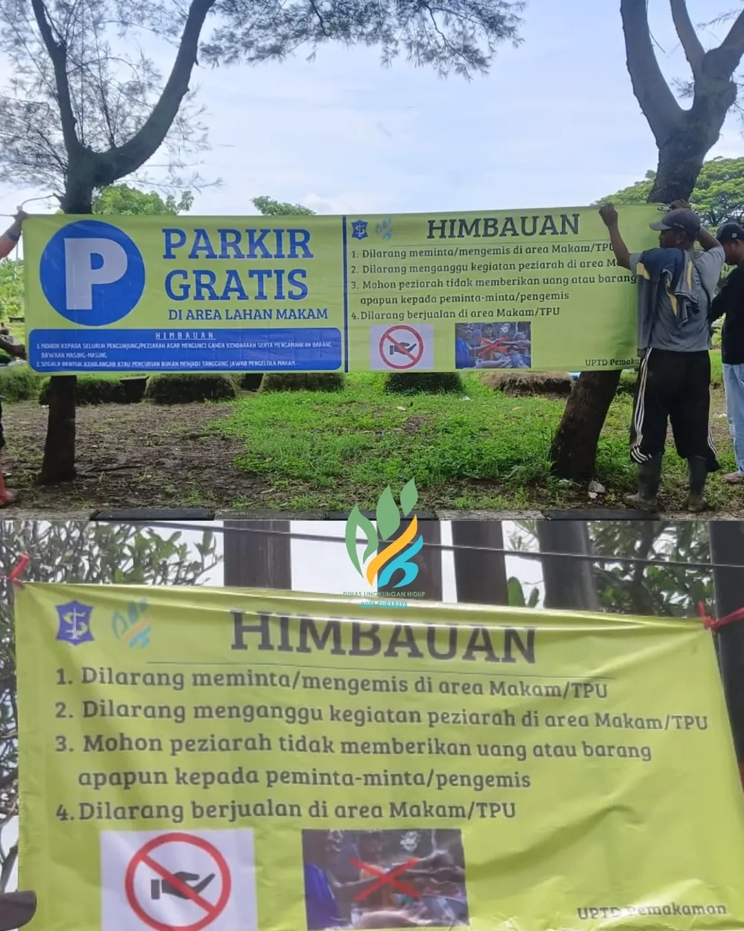 dok. pemasangan banner di TPU