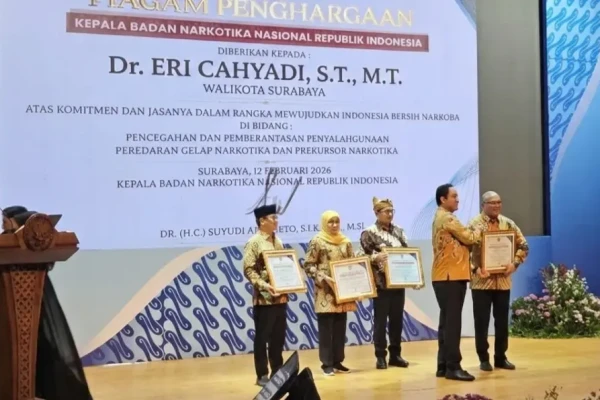 Surabaya Borong Penghargaan BNN RI, Wujudkan Kota Bersinar dari Level Akar Rumput