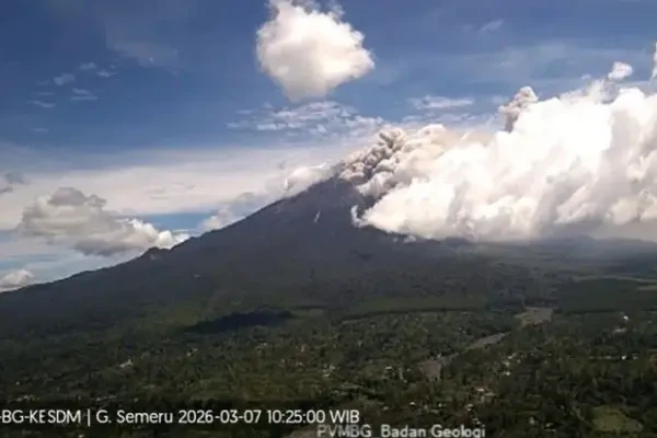 Gunung Semeru Erupsi dan Luncurkan Awan Panas, Masyarakat Diminta Waspada