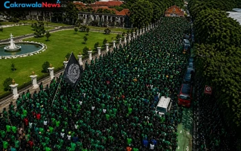 aksi ojol surabaya aliansi dobrak suarakan aspirasi driver