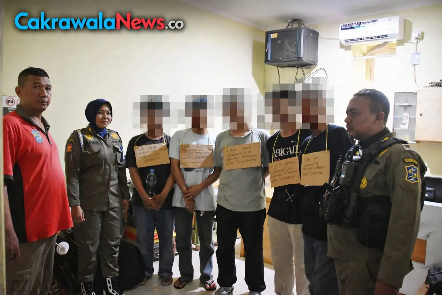 20 Pelaku Vandalisme Diamankan Satpol PP Surabaya Awal 2026