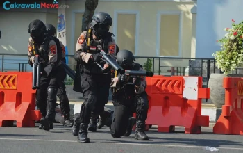 jelang may day 2026 polres tegal kota perkuat kesiapsiagaan lewat tfg dan simulasi