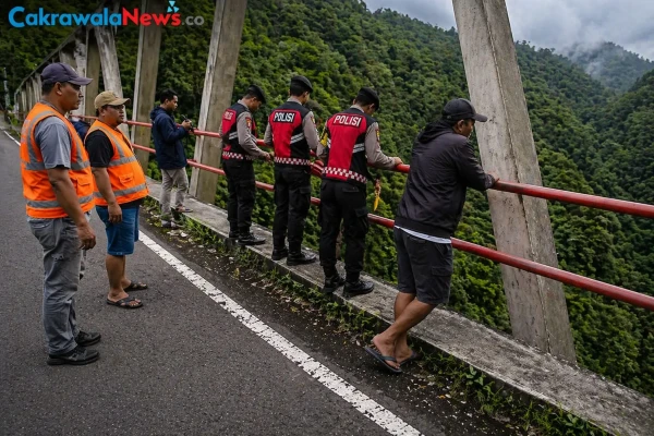 Antisipasi Risiko di Jembatan Cangar, Dinas PUBM Jatim Targetkan Pemasangan Pagar Mei 2026
