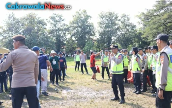 polres tegal gelar latihan sispamkota hadapi kontijensi