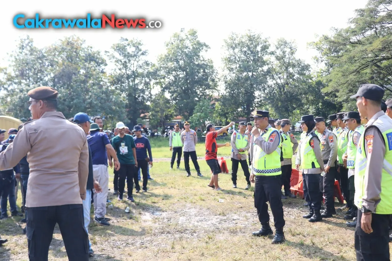 polres tegal gelar latihan sispamkota hadapi kontijensi
