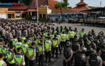 polres tegal gelar apel kesiapan pengamanan may day 2026