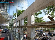 pemkot surabaya bongkar fasad eks toko nam di embong malang mulai malam ini