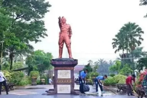 Sinergi Lanud Iswahjudi dan Pemkot Madiun Percantik Kawasan Alun-Alun