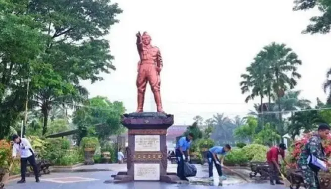 Sinergi Lanud Iswahjudi dan Pemkot Percantik taman